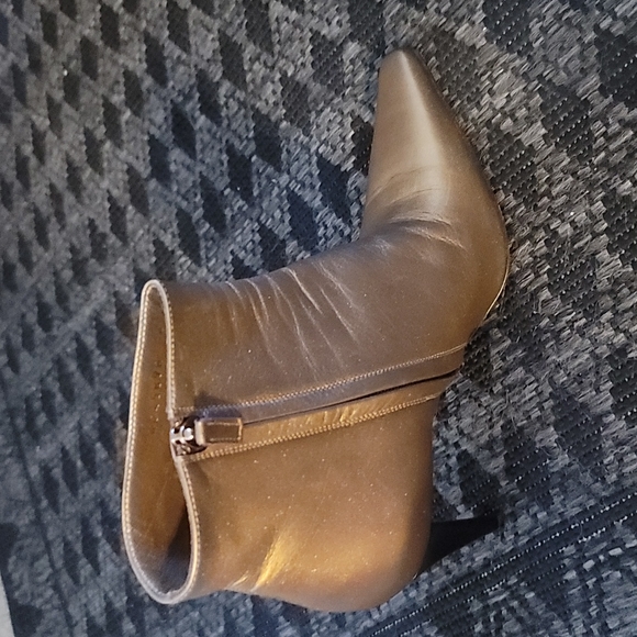 Ralph Lauren  Never Worn In Box Bronze Metallic Nappa Leather Ankle Bootie - Picture 5 of 7